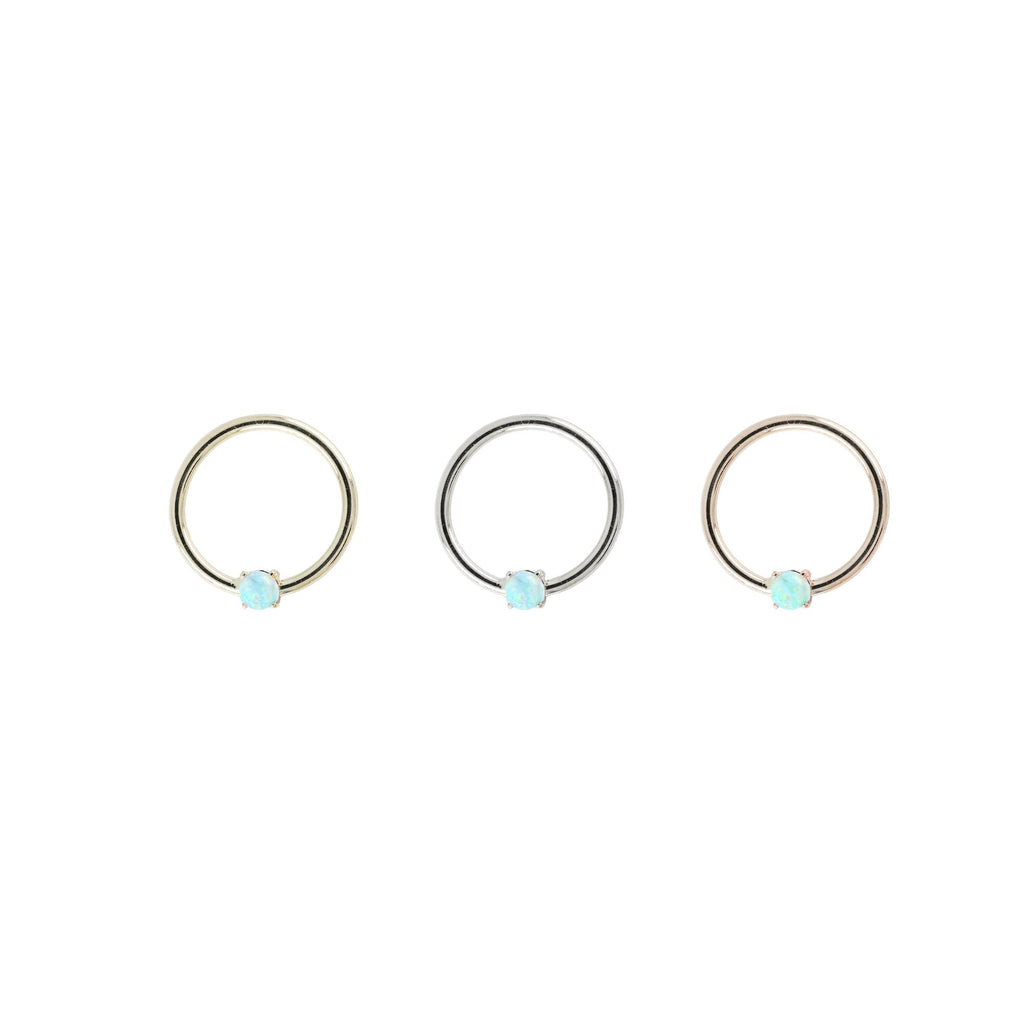 18G Fixed 3/8 Gem Seam Rings