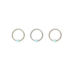 18G Fixed 3/8 Gem Seam Rings