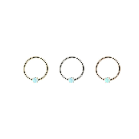 18G Fixed 3/8 Gem Seam Rings