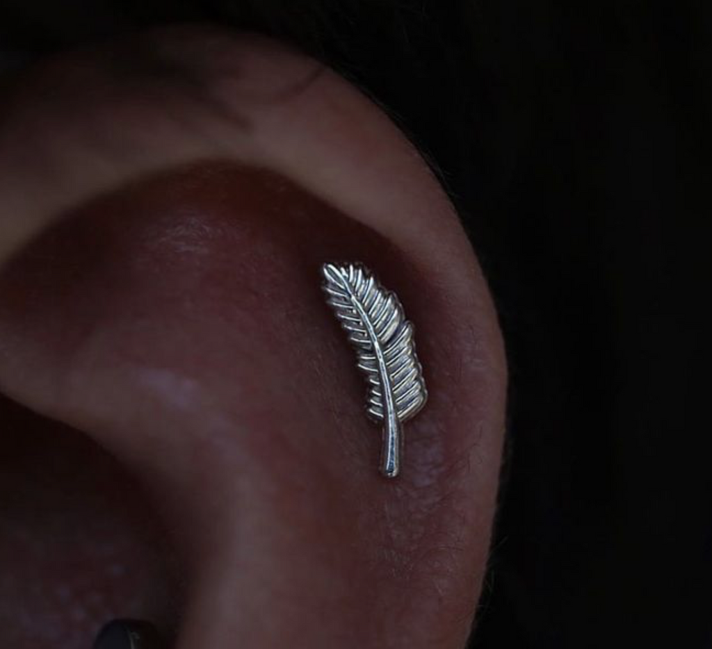 Left Curved Large Feather