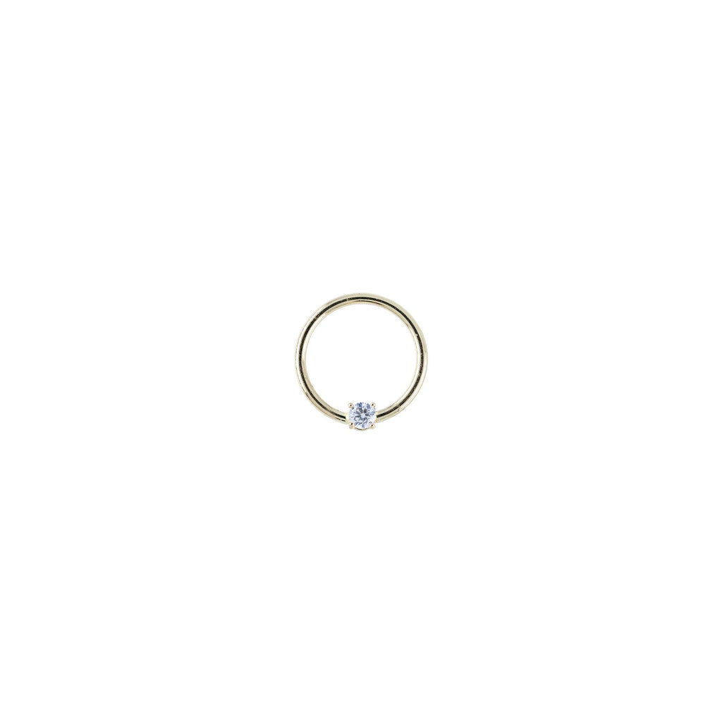 18G Fixed 3/8 Gem Seam Rings