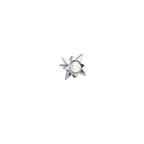 Titanium CZ Bezel Twinkle Star - 5mm- 1.5mm Gem