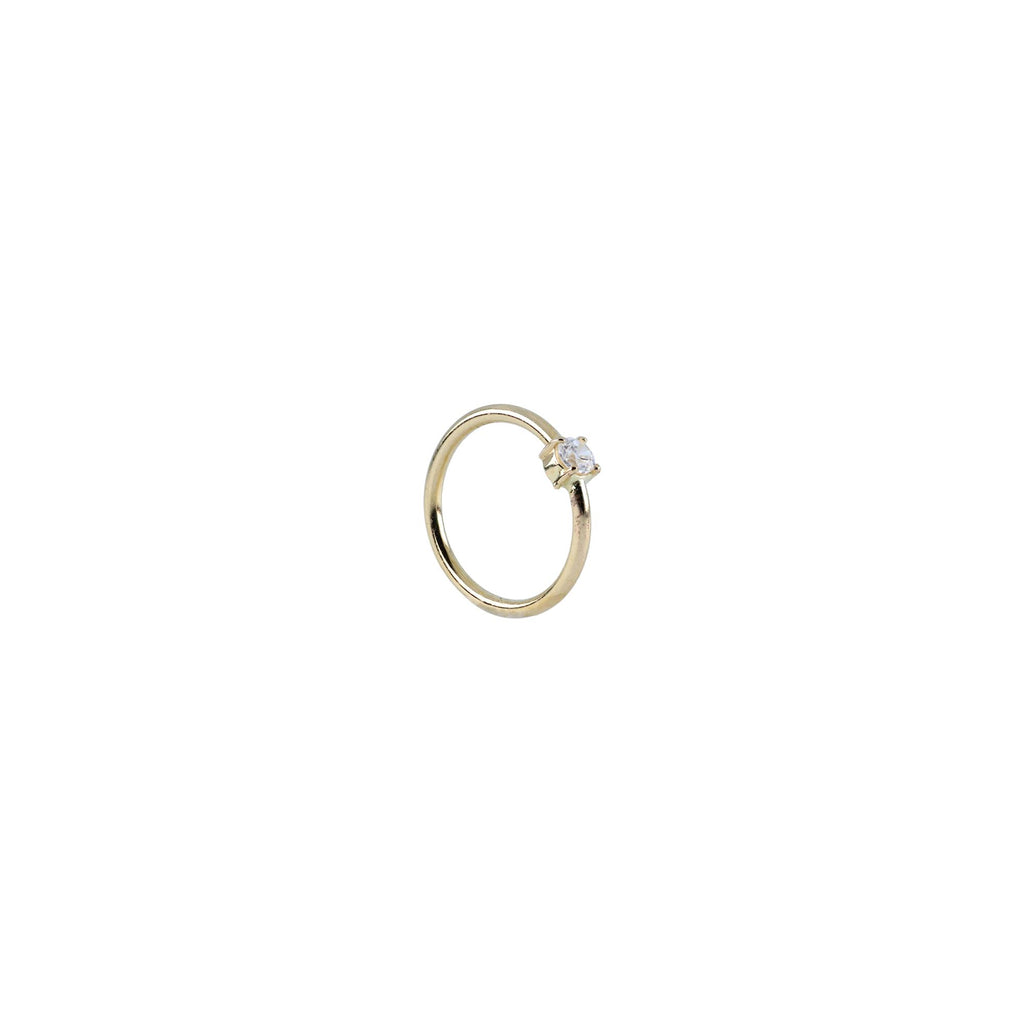 18G Fixed 3/8 Gem Seam Rings
