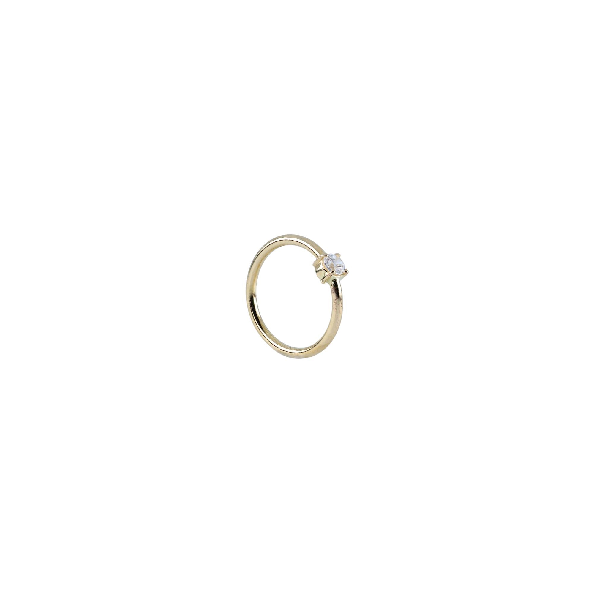 18G Fixed 3/8 Gem Seam Rings