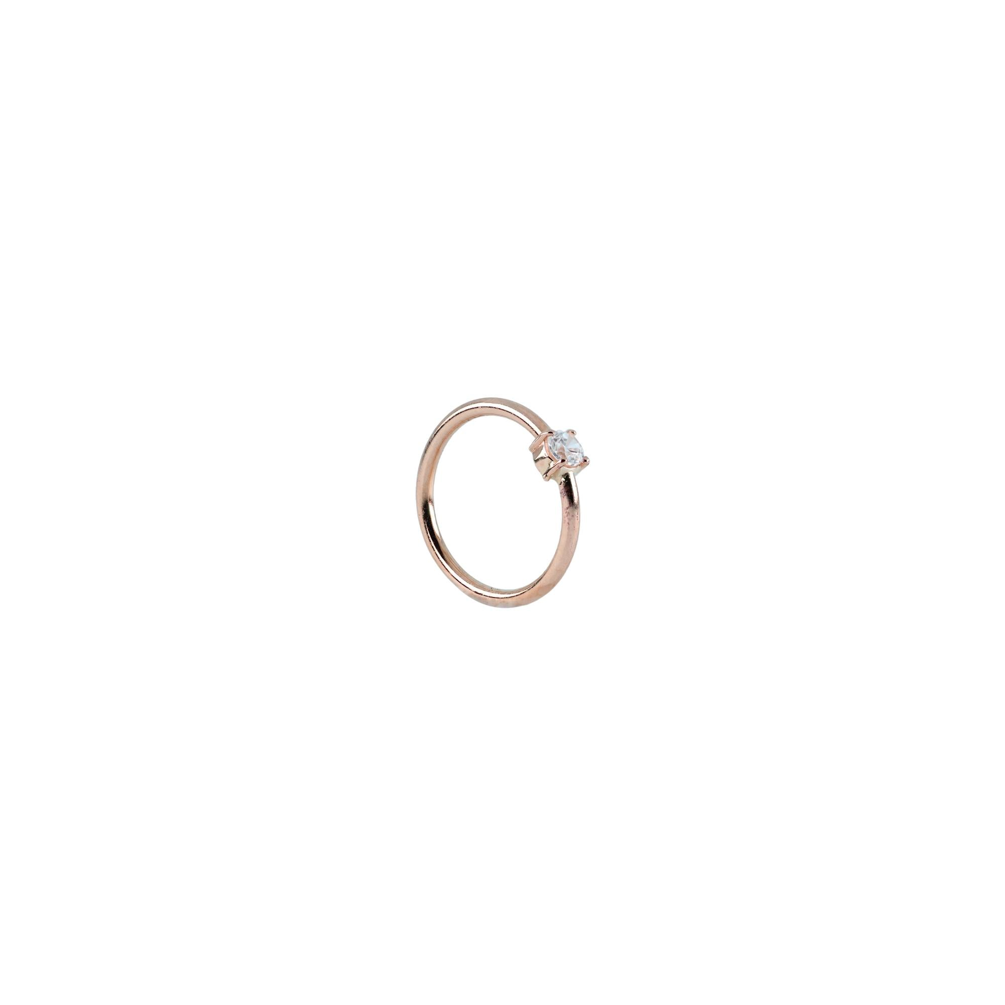 18G Fixed 3/8 Gem Seam Rings