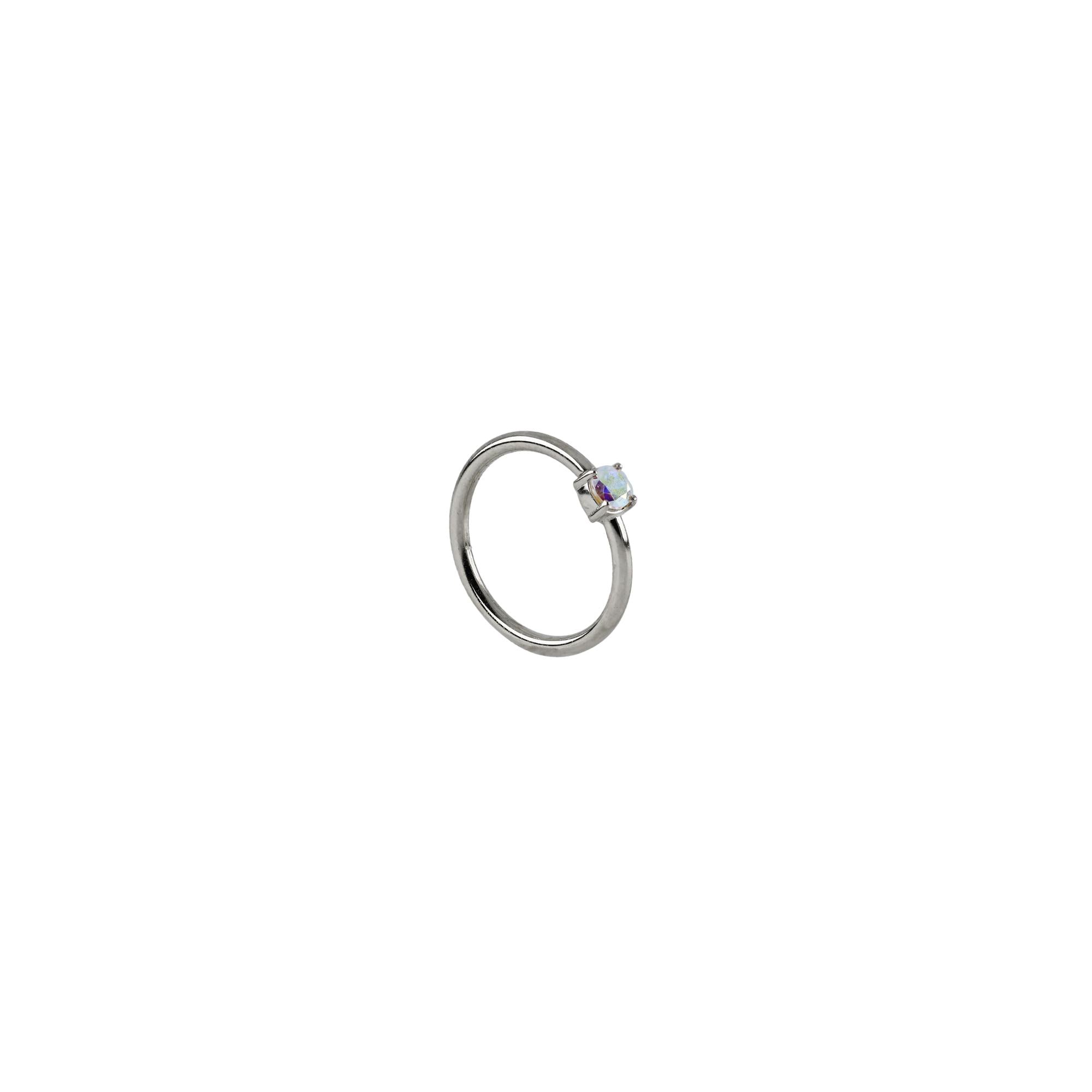 18G Fixed 3/8 Gem Seam Rings