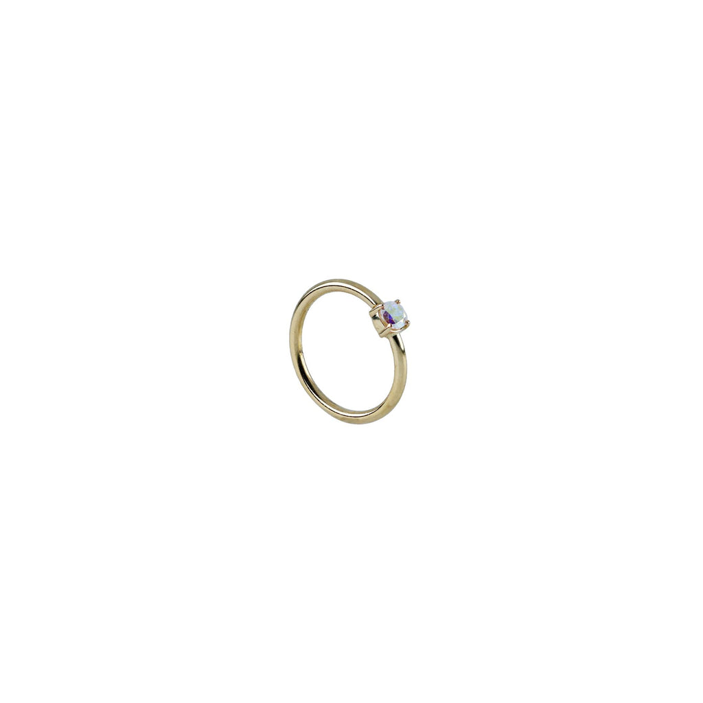 18G Fixed 3/8 Gem Seam Rings