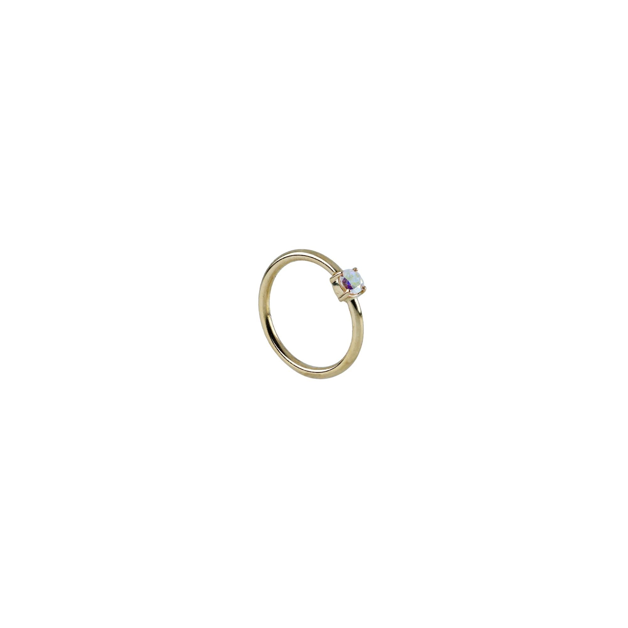 18G Fixed 3/8 Gem Seam Rings