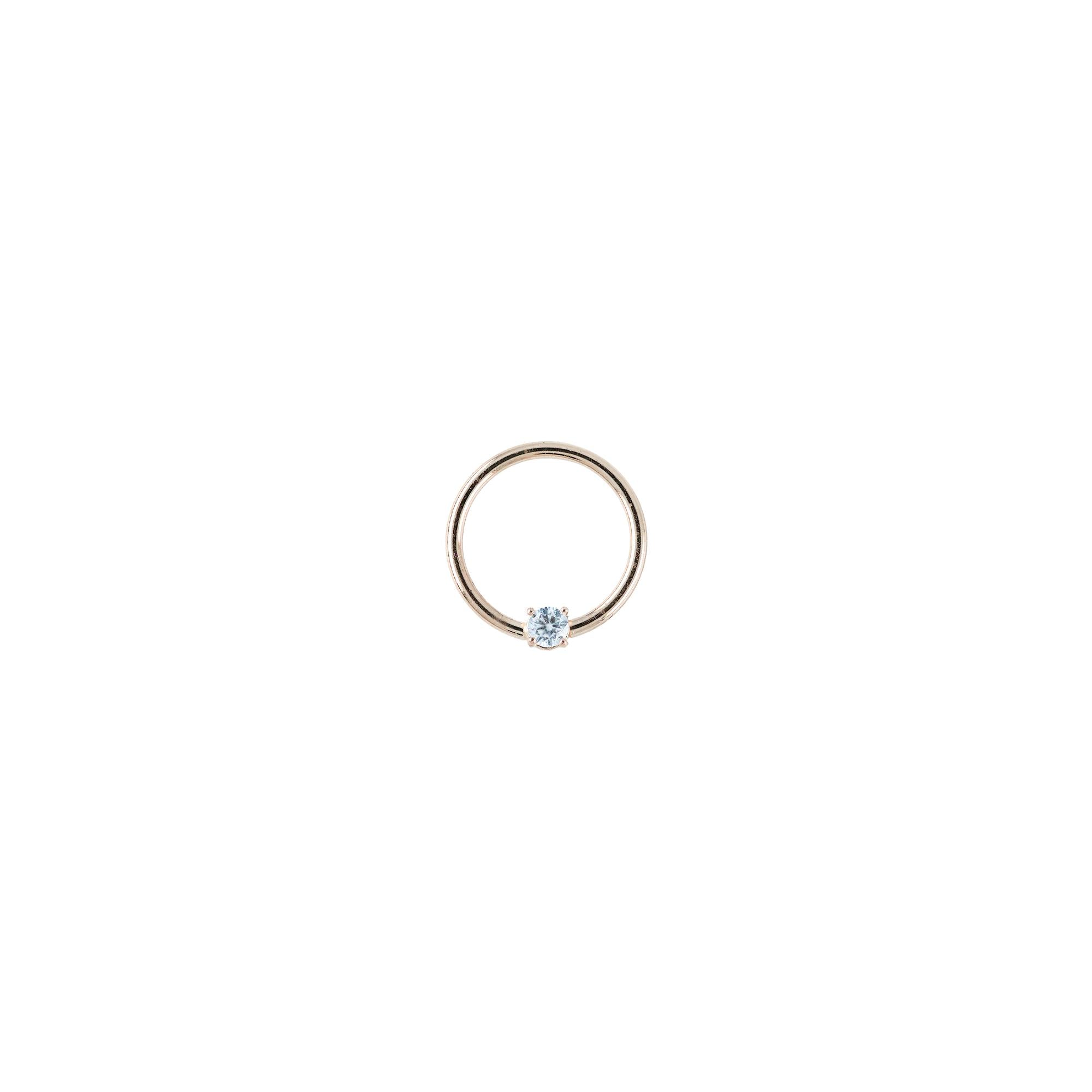 18G Fixed 3/8 Gem Seam Rings